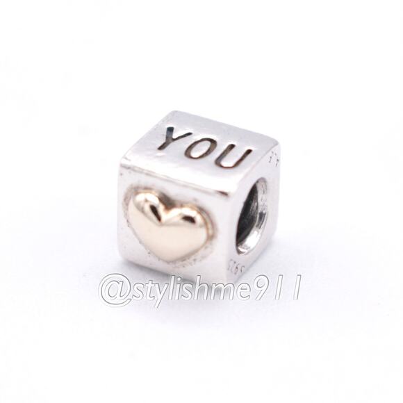 Authentic PANDORA I Love You Charm with 14K Gold - 790200 - Picture 7 of 10
